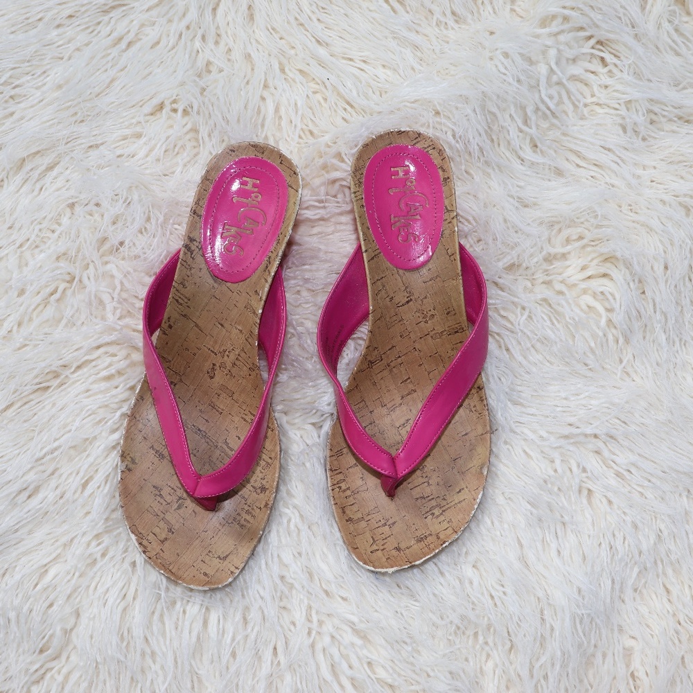 Hot Cakes Pink Sandal/Wedge Size 8